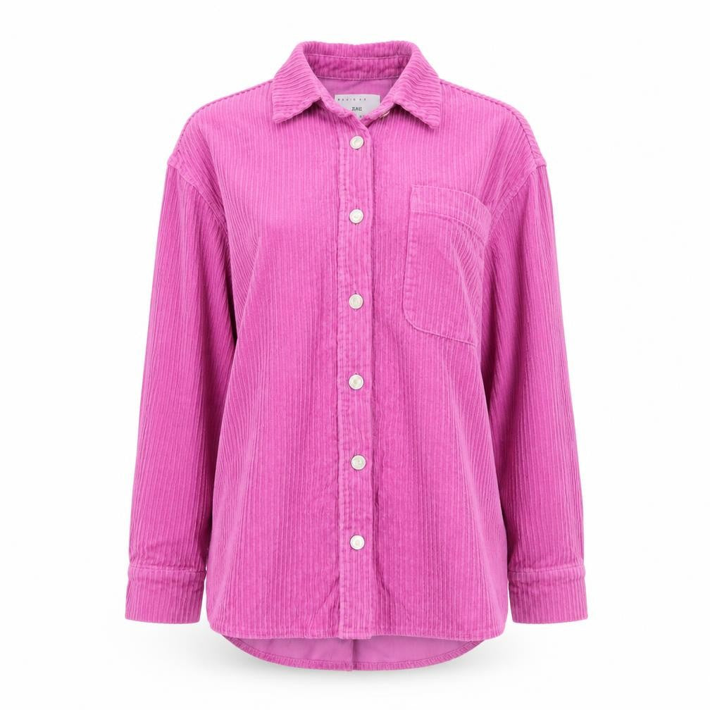 Front view of Denim Co. women’s pink corduroy button jacket 2xs uk 4-6