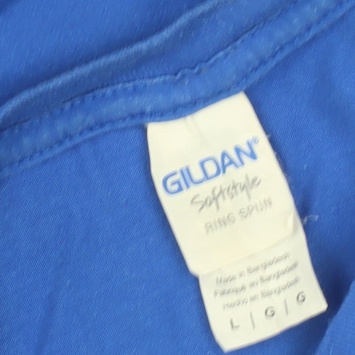 Gildan Men's Blue French Bulldogs Avengers Graphic T-Shirt Size L