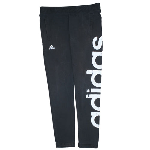 Adidas Womens Black Joggers Size S Regular Fit Logo Sports Trousers