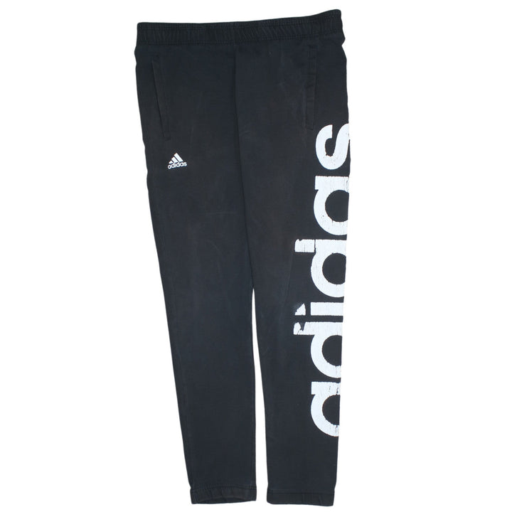 Adidas Womens Black Joggers Size S Regular Fit Logo Sports Trousers