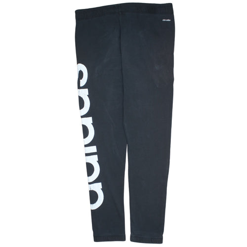 Adidas Womens Black Joggers Size S Regular Fit Logo Sports Trousers
