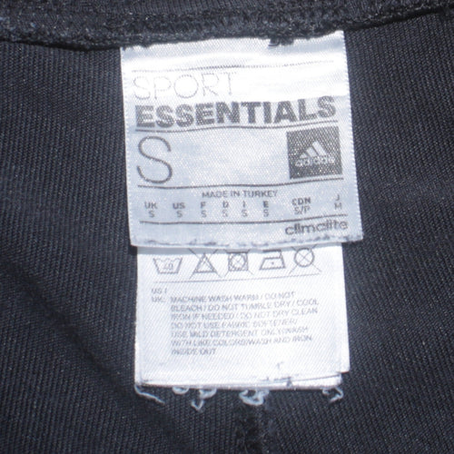 Adidas Womens Black Joggers Size S Regular Fit Logo Sports Trousers