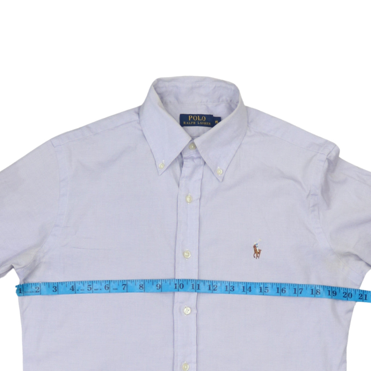 Ralph Lauren Men’s Blue 15 Long Sleeve Button-Down Cotton Shirt