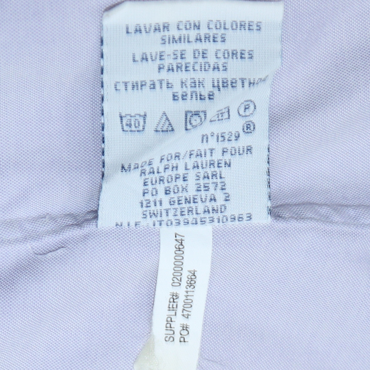 Ralph Lauren Men’s Blue 15 Long Sleeve Button-Down Cotton Shirt