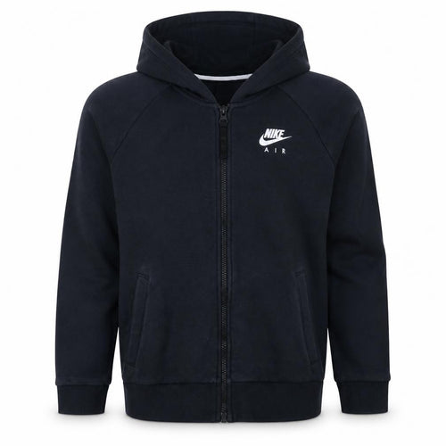 Nike Boys Black Full Zip Hoodie 12-13Y Fleece Lined Sportswear
