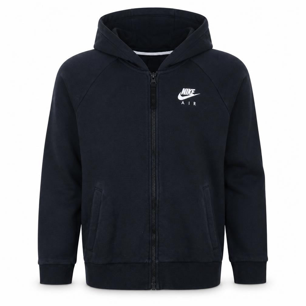 Nike Boys Black Full Zip Hoodie 12-13Y Fleece Lined Sportswear