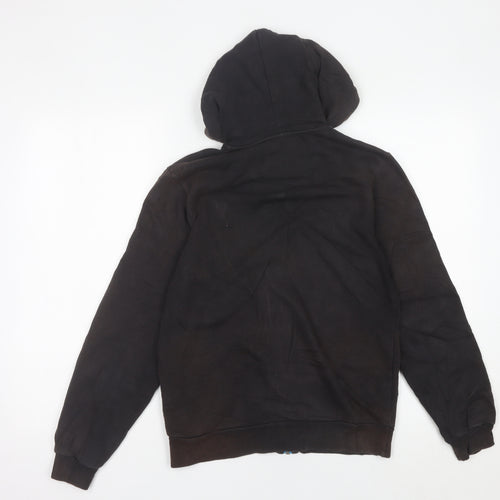 Umbro Boys Black Full Zip Hoodie 14-15 Years Logo Sports Casual