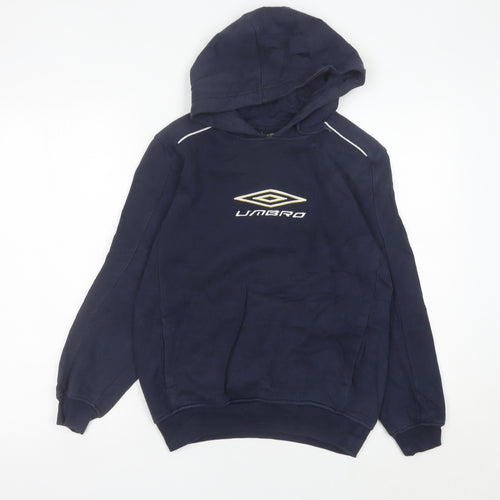 Umbro Boys Blue Pullover Hoodie 12-13 Years Logo Sportswear