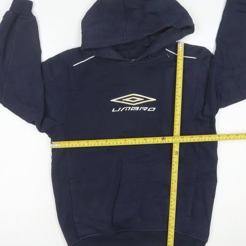 Umbro Boys Blue Pullover Hoodie 12-13 Years Logo Sportswear