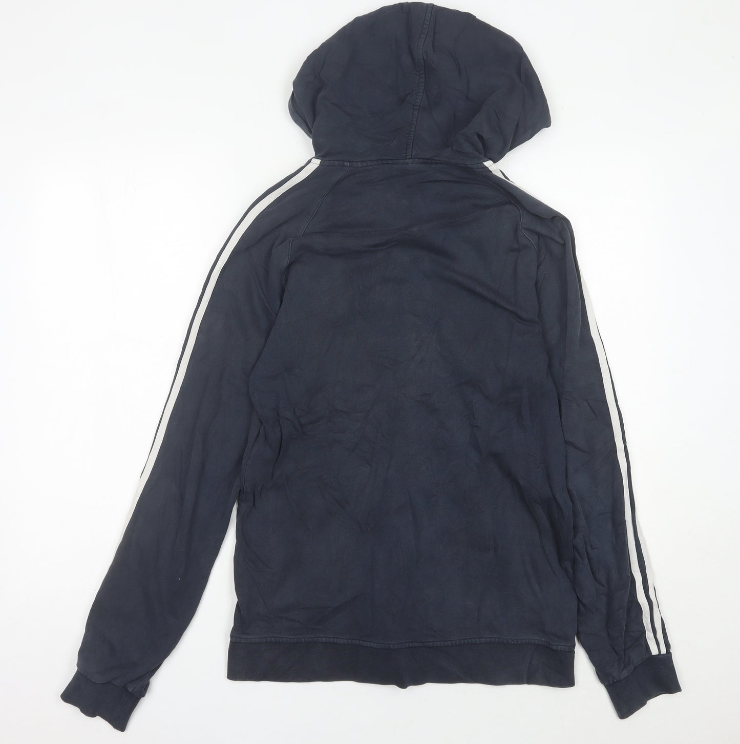 Adidas Men’s Blue Full Zip Hoodie Small Cotton Sportswear