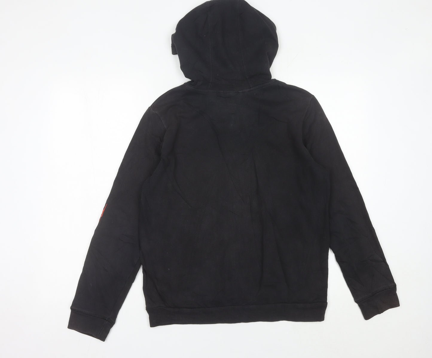 Adidas Boys Black Full Zip Hoodie 13-14 Years Sports Logo Hoodie