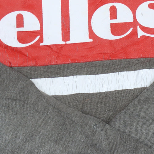 Ellesse Mens Brown Logo Sweatshirt L Crew Neck Pullover