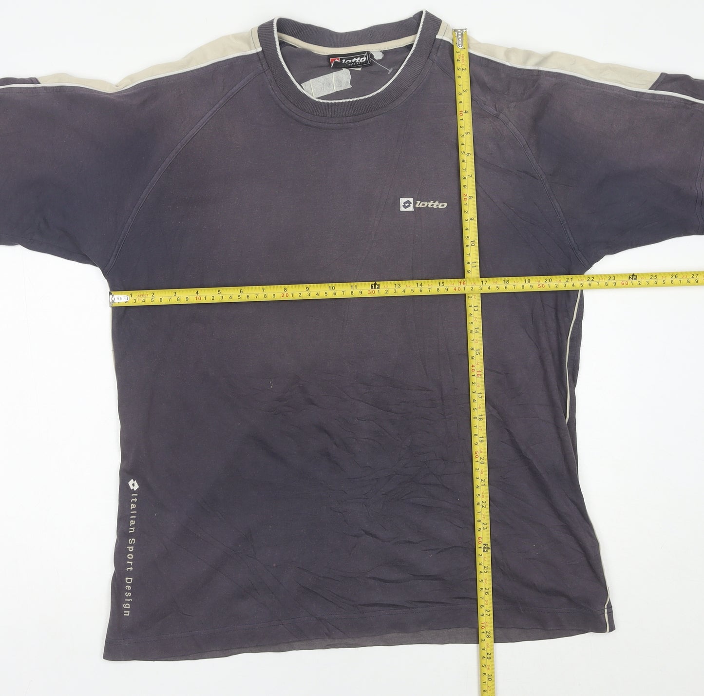 Lotto Men’s Grey XL Sports Logo Crew Neck Short Sleeve T-Shirt