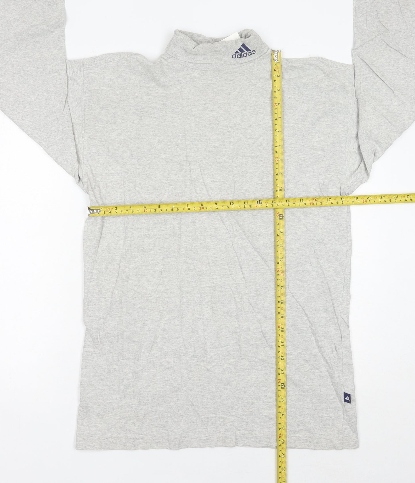 Adidas Men’s Grey High Neck Pullover Sweatshirt Size L Regular Fit