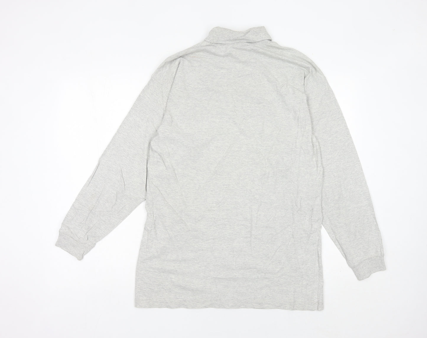 Adidas Men’s Grey High Neck Pullover Sweatshirt Size L Regular Fit