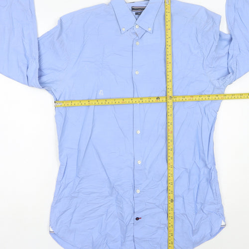 Tommy Hilfiger Men’s Blue Slim Fit Button-Down Shirt Size 16.5