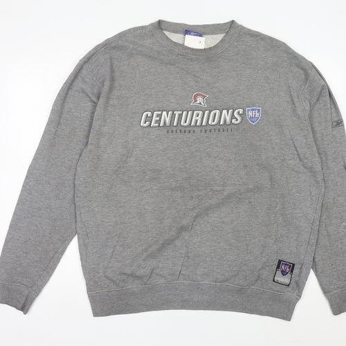 Reebok Men’s Grey NFL Sweatshirt L Regular Fit Crew Neck Pullover