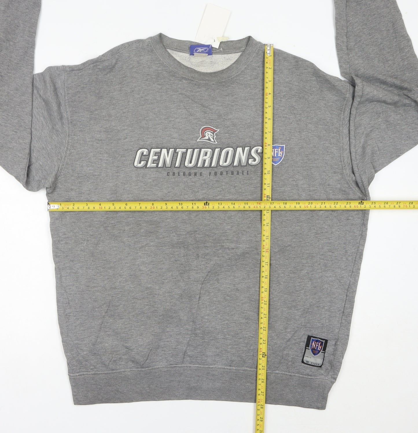 Reebok Men’s Grey NFL Sweatshirt L Regular Fit Crew Neck Pullover