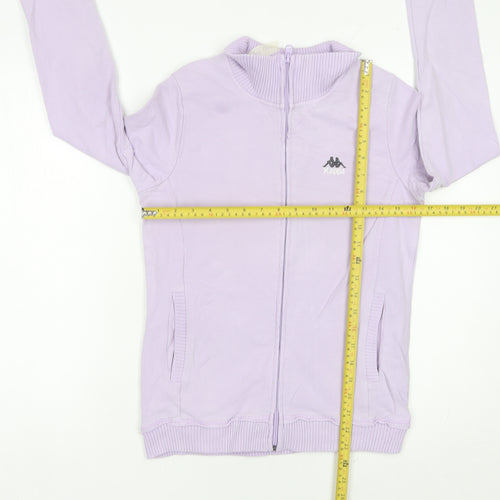 Kappa Womens Purple Full Zip Sweatshirt Medium Cotton Blend