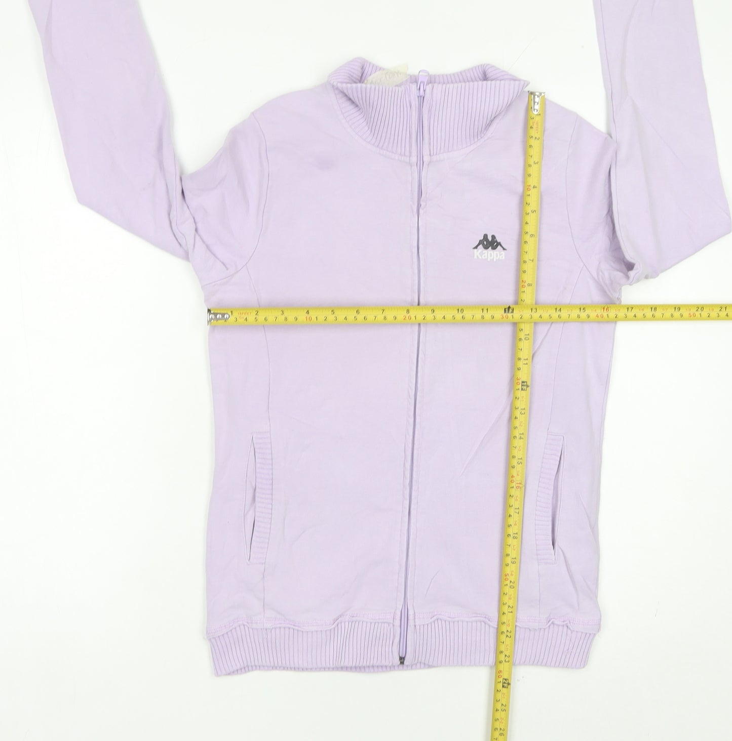 Kappa Womens Purple Full Zip Sweatshirt Medium Cotton Blend