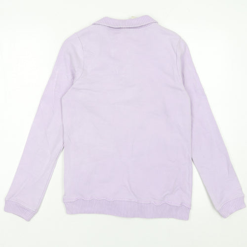 Kappa Womens Purple Full Zip Sweatshirt Medium Cotton Blend