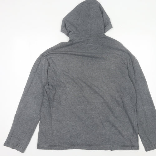 Calvin Klein Jeans Men’s Grey Pullover Hoodie Size L Logo Pocket