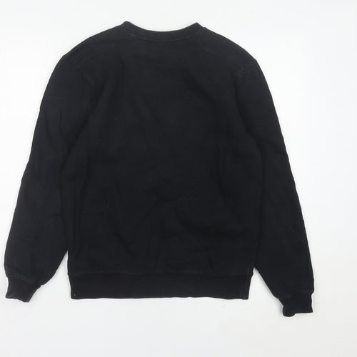 Umbro Boys Black Sweatshirt 14-15Y Regular Fit Crew Neck Pullover