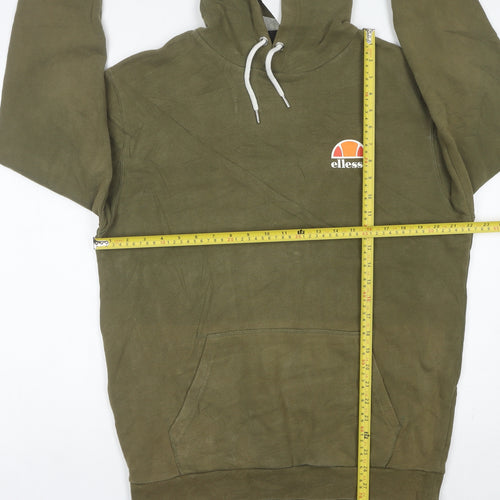 Ellesse Mens Green Pullover Hoodie Sweatshirt Size M Regular Fit