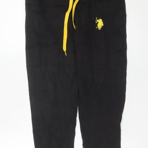 U.S. Polo Assn. Men's Black Jogger Trousers Small Regular Fit