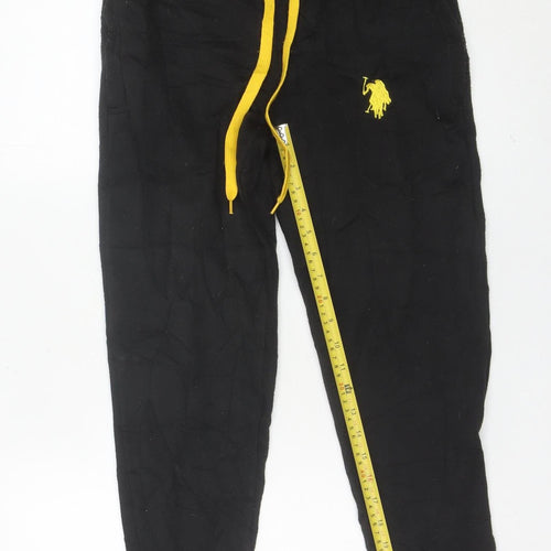 U.S. Polo Assn. Men's Black Jogger Trousers Small Regular Fit