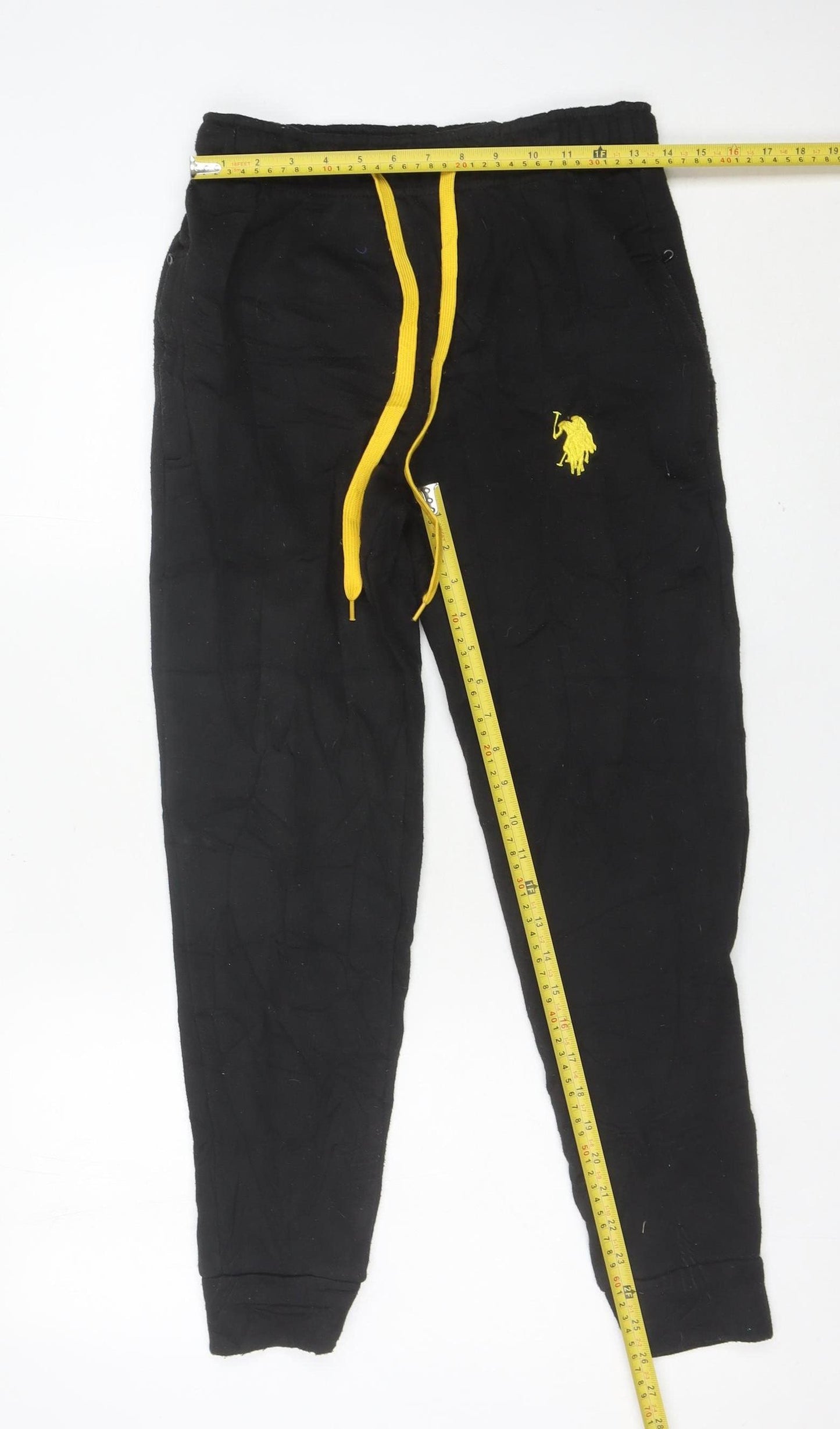 U.S. Polo Assn. Men's Black Jogger Trousers Small Regular Fit