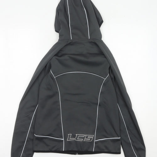 Le Coq Sportif Womens Black Size 8 Track Jacket Hooded Full Zip