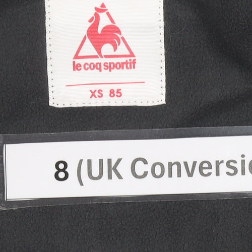Le Coq Sportif Womens Black Size 8 Track Jacket Hooded Full Zip