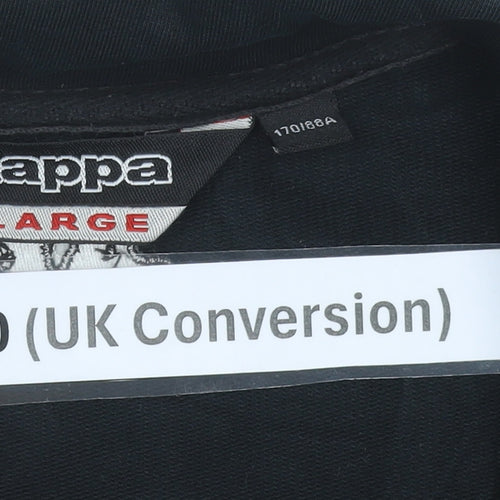 Kappa Women’s Black Yellow Track Jacket Size 10 Germany Logo