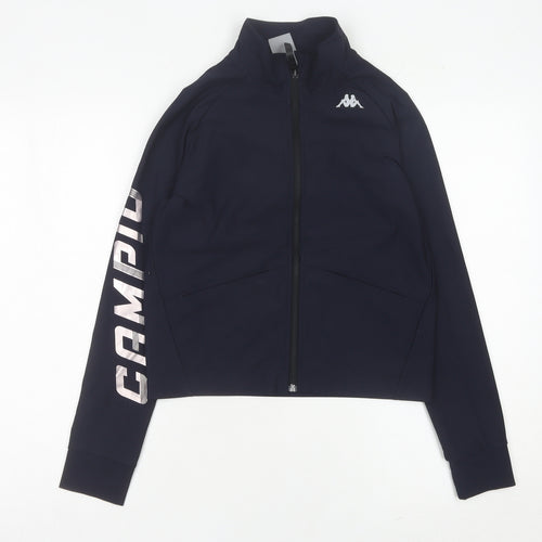 Kappa Womens Blue Size 6 Track Jacket Slim Fit Full Zip Activewear