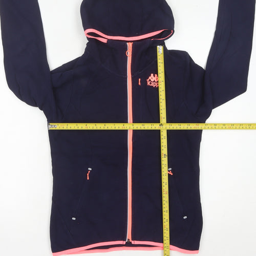 Kappa Womens Navy Full Zip Hoodie Jacket UK 8 with Hooded Design