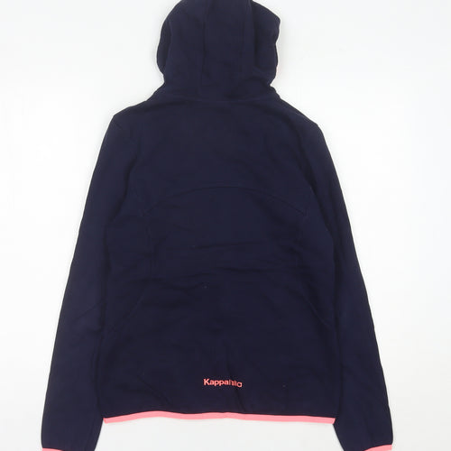 Kappa Womens Navy Full Zip Hoodie Jacket UK 8 with Hooded Design