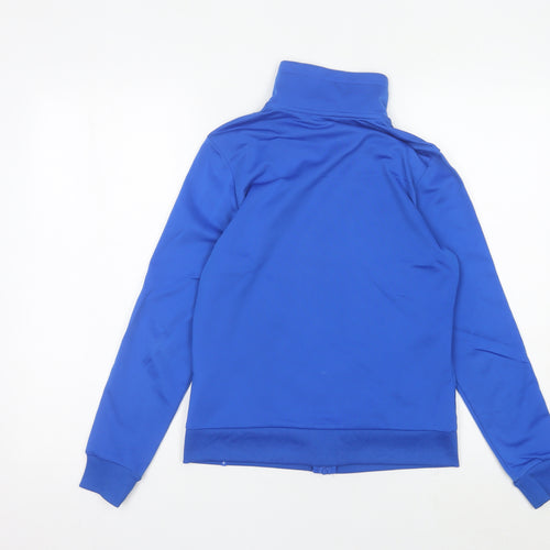 Adidas Womens Blue Size 8 Track Jacket Full Zip Sportswear