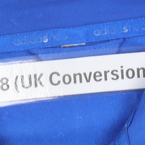 Adidas Womens Blue Size 8 Track Jacket Full Zip Sportswear