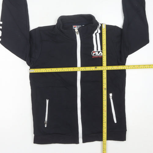 Fila Women’s Black Full Zip Sweatshirt Size 6 Logo Sports