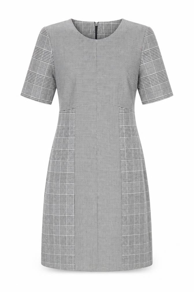 Next Women’s Grey Check Sheath Workwear Dress Size 8