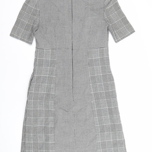 Next Women’s Grey Check Sheath Workwear Dress Size 8