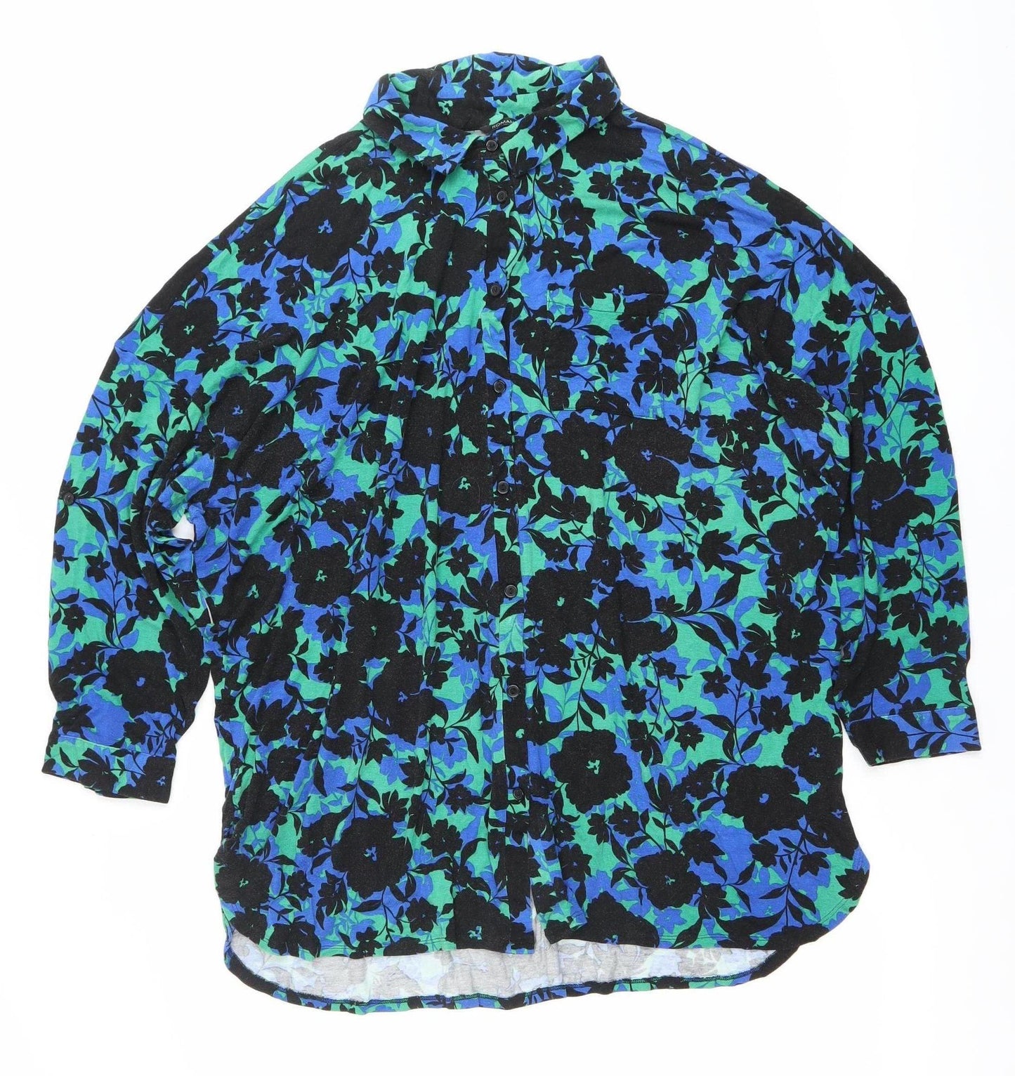 Roman Womens Multicoloured Floral Blouse Size 20 Tunic Top