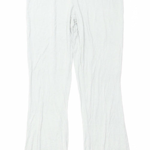 Missguided Women’s Green Wide-Leg Stretch Trousers Size 10