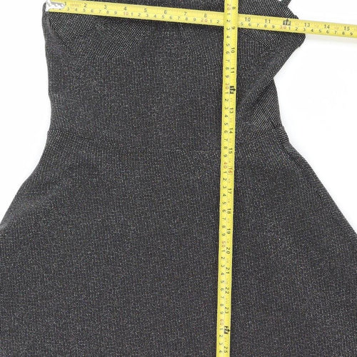 Boohoo Women’s Black Skater Party Dress Size 10 Strappy Sleeveless