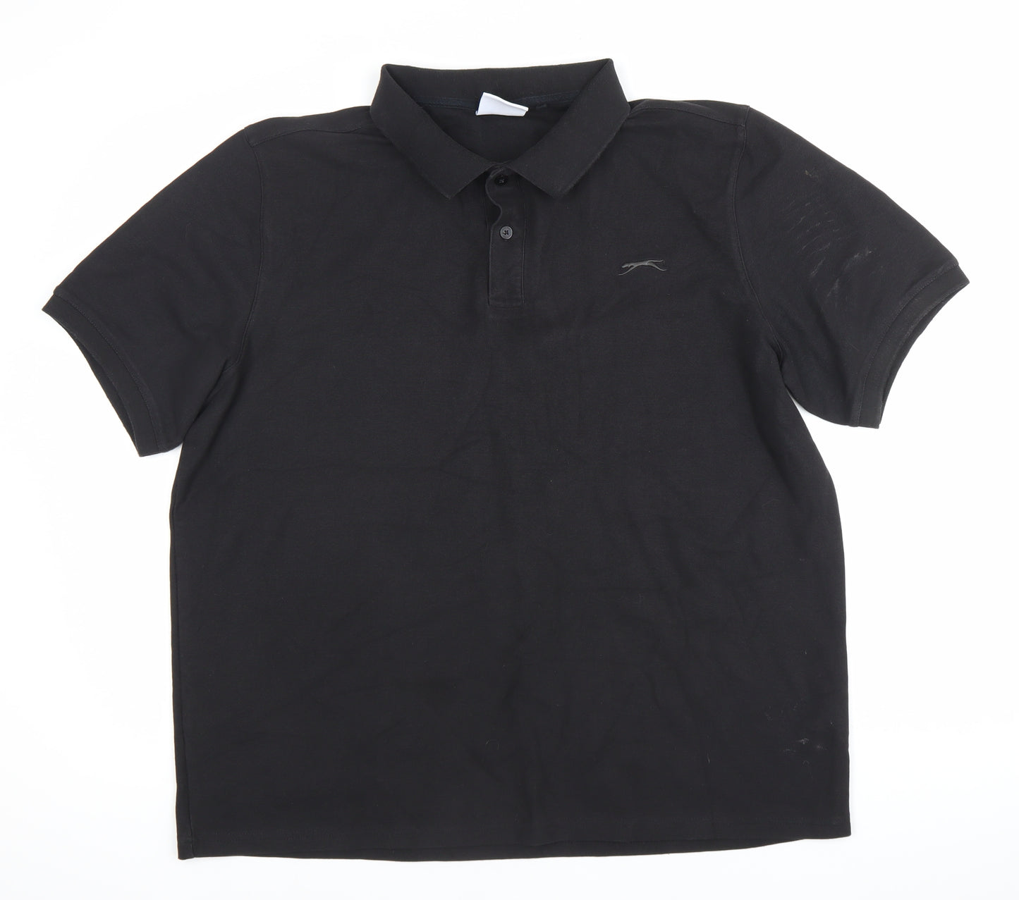 Slazenger Men’s Black 2XL Polo Shirt Regular Fit Short Sleeve
