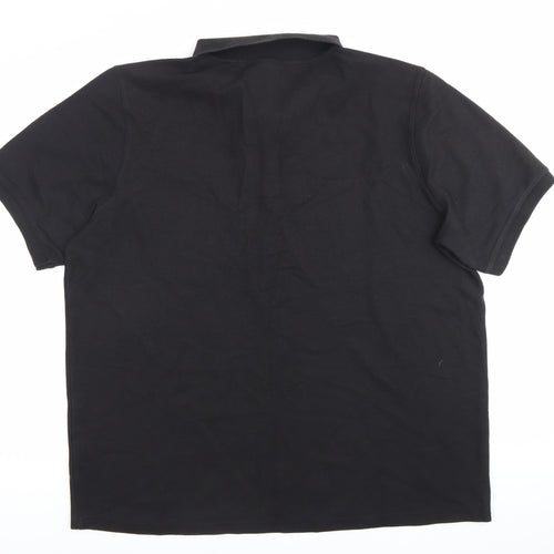 Slazenger Men’s Black 2XL Polo Shirt Regular Fit Short Sleeve