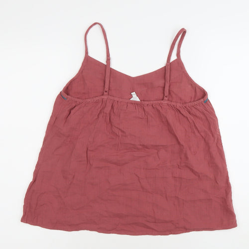 FatFace Women’s Pink Cotton Camisole Tank Top Size 8 V-Neck