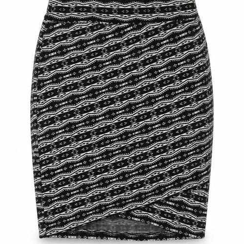 Stradivarius Women’s Black Aztec Print Stretch Pencil Skirt S