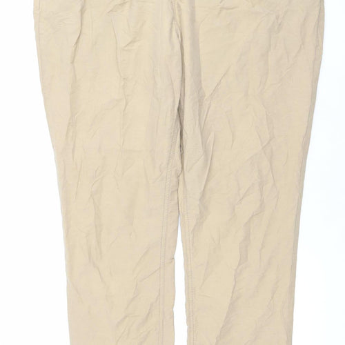 Dorothy Perkins Womens Beige Size 18 Chino Straight Trousers
